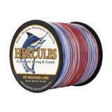 HERCULES 100M-2000M Patriotic Color 10lb-300lb PE Braided Fishing Line 8 Strands