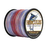 HERCULES 100M-2000M Patriotic Color 10lb-300lb PE Braided Fishing Line 8 Strands