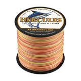 HERCULES 100M-2000M Fire Color 10lb-300lb PE Braided Fishing Line 8 Strands
