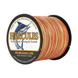 HERCULES 100M-2000M Fire Color 10lb-300lb PE Braided Fishing Line 8 Strands
