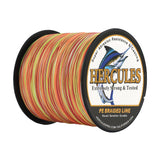 HERCULES 100M-2000M Fire Color 10lb-300lb PE Braided Fishing Line 8 Strands