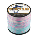 HERCULES 100M-2000M Pastel Tricolor 6lb-100lb PE Braided Fishing Line 4 Strands