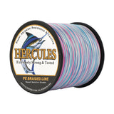HERCULES 100M-2000M Pastel Tricolor 10lb-300lb PE Braided Fishing Line 8 Strands
