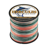 HERCULES 100M-2000M Mexico Camo 6lb-100lb PE Braided Fishing Line 4 Strands