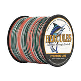 HERCULES 100M-2000M Mexico Camo 6lb-100lb PE Braided Fishing Line 4 Strands