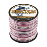 HERCULES 100M-2000M Pink Camo 6lb-100lb PE Braided Fishing Line 4 Strands