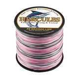 HERCULES 100M-2000M Pink Camo 10lb-300lb PE Braided Fishing Line 8 Strands
