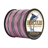 HERCULES 100M-2000M Pink Camo 10lb-300lb PE Braided Fishing Line 8 Strands