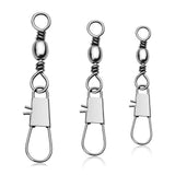 Barrel Swivel with B Snap for Fishing 5/0#-12#, Pack of 100pcs