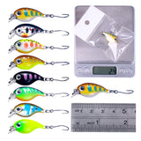 HERCULES 1.4" Micro Crankbait Single Hook Floating Fishing Lure