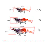 HERCULES Multi-jointed Hard Lure Crayfish Swimbait Fishing Lure