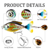 9.5cm/16.5g (3.74"/0.58oz) Topwater Fishing Lure with Rotating Tail and Sequin