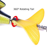 9.5cm/16.5g (3.74"/0.58oz) Topwater Fishing Lure with Rotating Tail and Sequin