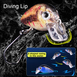 HERCULES 1.1" Mini Crankbait Single Hook Fishing Lure