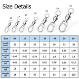 Fishing Ball Bearing Swivel with Oval Snap Pack of 10