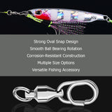 Fishing Ball Bearing Swivel with Oval Snap Pack of 10