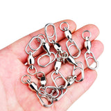 Fishing Ball Bearing Swivel with Oval Snap Pack of 10