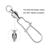 Ball Bearing Swivel with Reinforced Duo Lock Snap Pack of 10