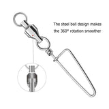 Fishing Ball Bearing Swivels with Coastlock Snaps Pack of 10