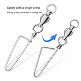 Fishing Ball Bearing Swivels with Coastlock Snaps Pack of 10
