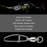 Fishing Snap Swivel Connector - Quick Change Rolling Swivels