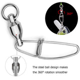 Fishing Snap Swivel Connector - Quick Change Rolling Swivels