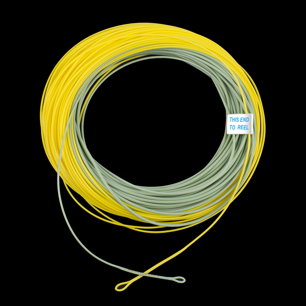 Unifishing Avid Double Color Gold Fly Fishing Line – WF2–8F, 90/100ft With 2 Welded Loops, Floating