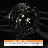HERCULES Fly Fishing Reel with Push Button Release, Aluminum Alloy
