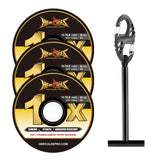 HERCULES Fly Fishing Tippet Pack of 3 with Fly Tippet holder 55 Yards