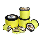 HERCULES 100M-2000M Fluorescent Yellow 6lb-100lb PE Braided Fishing Line 4 Strands