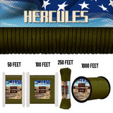 HERCULES 550 Paracord Survival Rope Army Green Typ III Fallschirmschnur für Camping