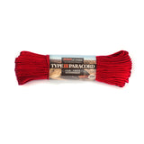 HERCULES 550 Paracord Survival Rope Imperial Red Type III Parachute Cord for Camping
