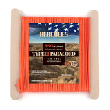 HERCULES 550 Paracord Survival Rope Neon Orange Typ III Fallschirmschnur für Camping