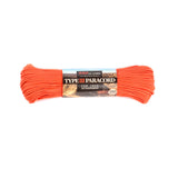 HERCULES 550 Paracord Survival Rope Neon Orange Type III Parachute Cord for Camping