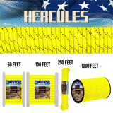 HERCULES riflettente 550 Paracord giallo neon per corda da campeggio tipo III cavo per paracadute 