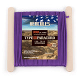 Cuerda de supervivencia Paracord HERCULES 550, cuerda de paracaídas tipo III púrpura para acampar