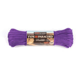 HERCULES 550 Paracord Survival Rope Purple Type III Parachute Cord for Camping