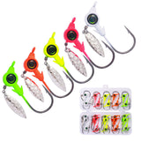 HERCULES 25pcs Fishing Jig Head Hooks with Willow Leaf Blade Fishing Lure