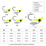 HERCULES 25pcs Fishing Jig Head Hooks with Willow Leaf Blade Fishing Lure