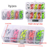 HERCULES 25pcs Fishing Jig Head Hooks with Willow Leaf Blade Fishing Lure