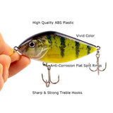 2.75" Jerkbait Fishing Lure Hard Bait with Rattling Steel Balls