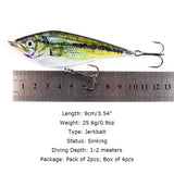 3.54" Jerkbait Fishing Lure Hard Bait with Rattling Steel Balls