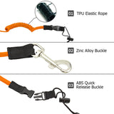 Anti-Lost Elastic Kayak Canoe Paddle Leash Coiled Lanysrds Pack of 2