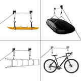 Kayak Storage Hoist for Canoes Bikes Ladders Overhead Pulley System