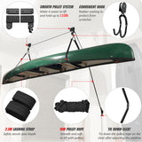 Kayak Storage Hoist for Canoes Bikes Ladders Overhead Pulley System