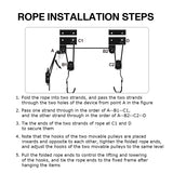 Kayak Storage Hoist for Canoes Bikes Ladders Overhead Pulley System