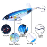 HERCULES Topwater Pencil Fishing Lure with Rotating Tail