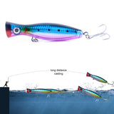 HERCULES 5" Big Mouth Popper Bait Topwater Fishing Lure