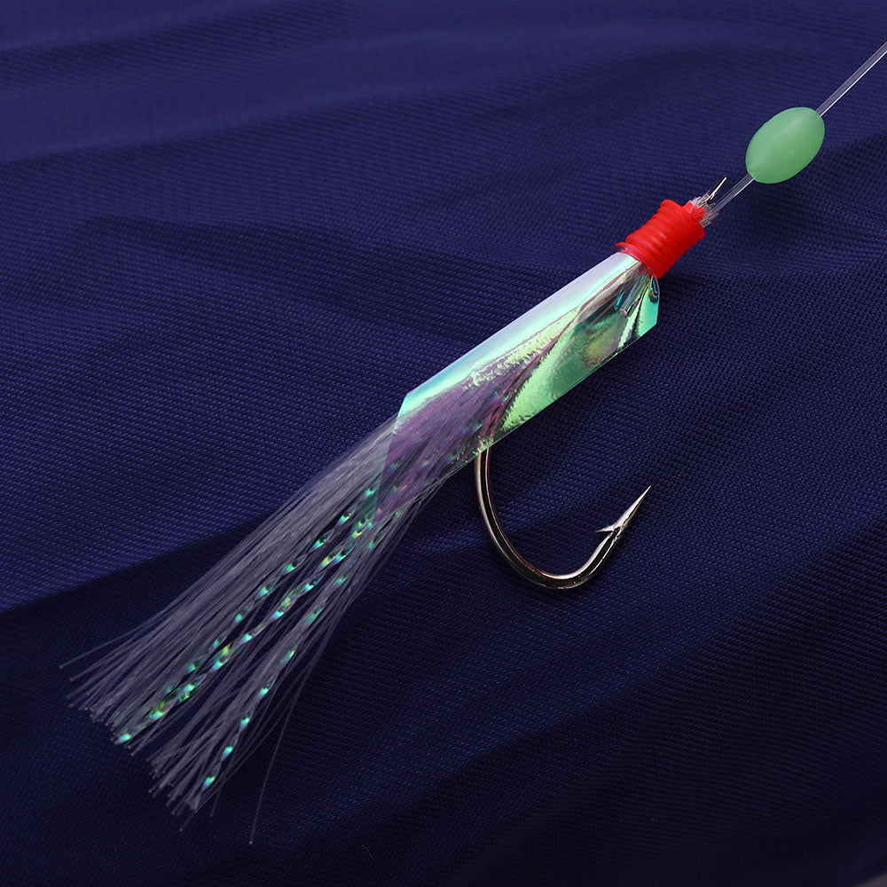 1 set Sabiki Fish Hooks With Mackerel Feathers Bass Cod Fishing