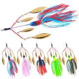 HERCULES Spinner Bait Jig with 4 Willow Leaf Sequins Fishing Lure